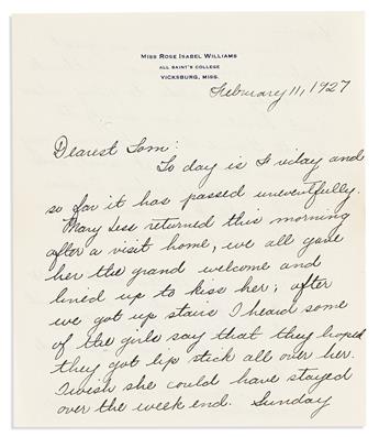 (WILLIAMS, TENNESSEE.) Archive of over 40 letters to and from members of Williams's family, including Autograph Letter Signed, "Tom,"
